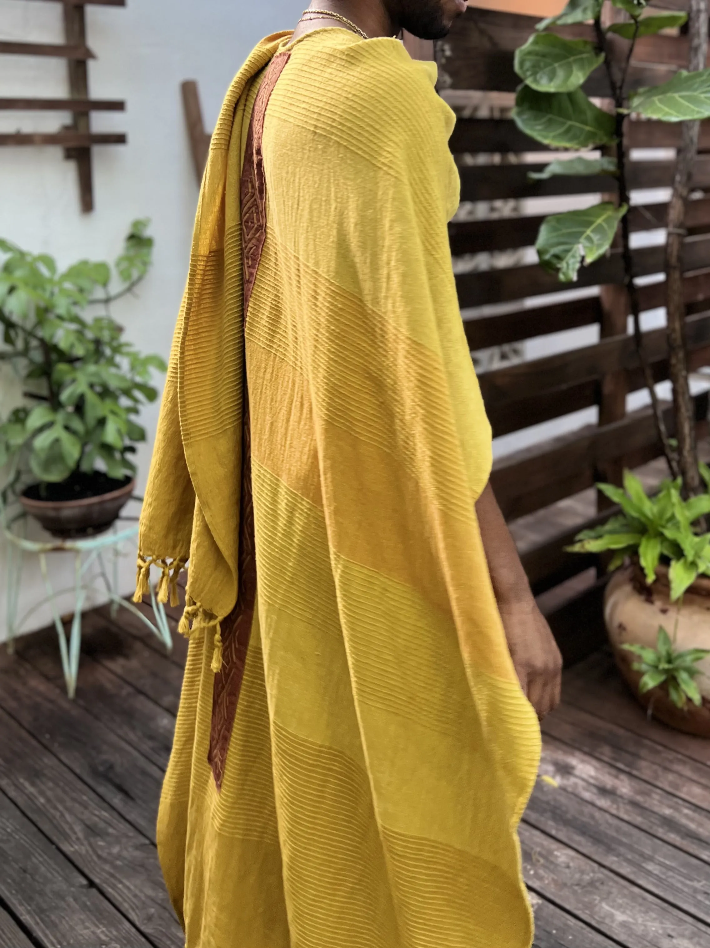 Mustard Yellow | Handwoven Poncho | Him