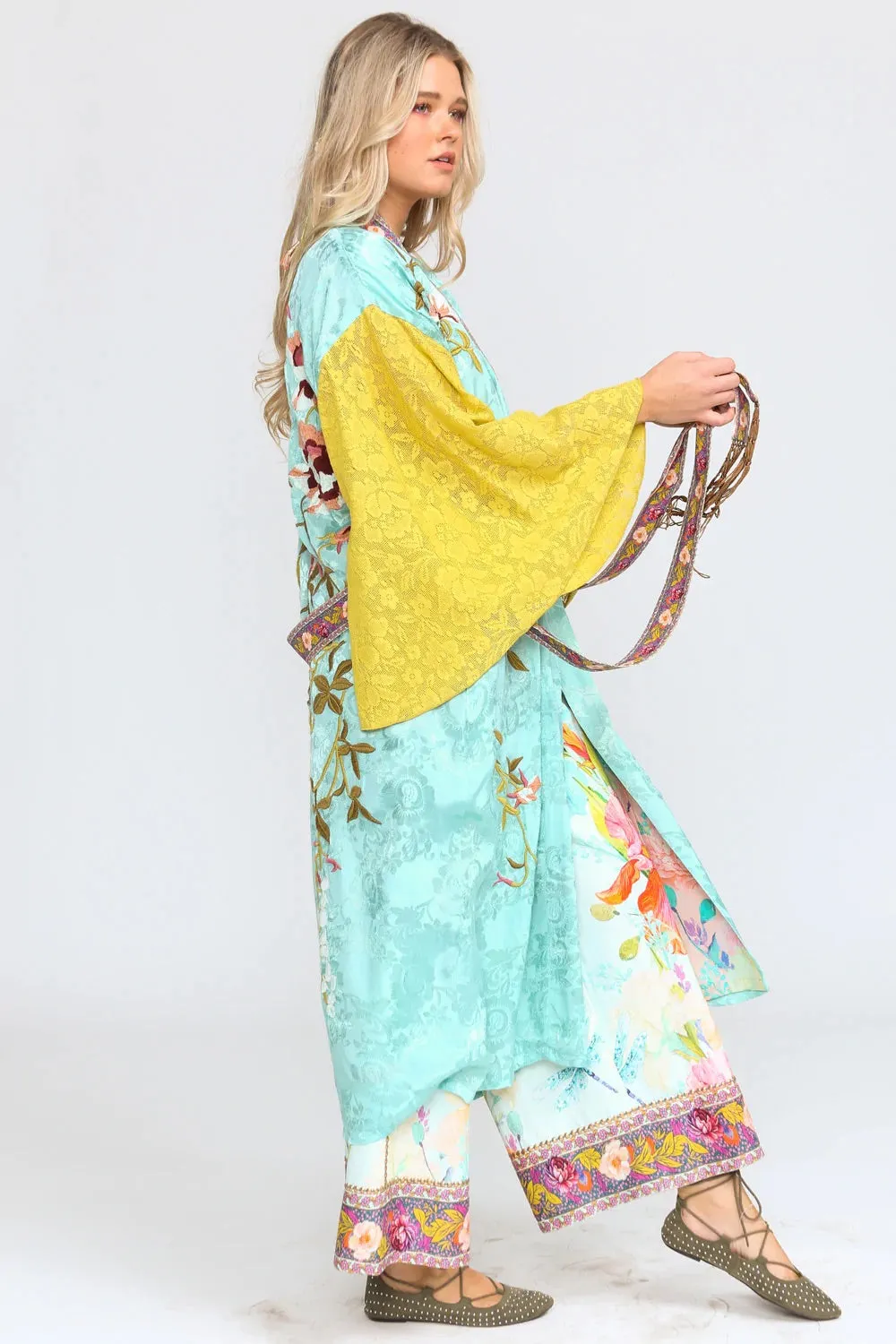 My Beauty Topper Reversible Embroidered Kimono in Two Colors