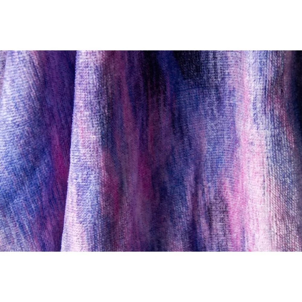 MYSTIC PONCHO WOMEN BLACK/PURPLE