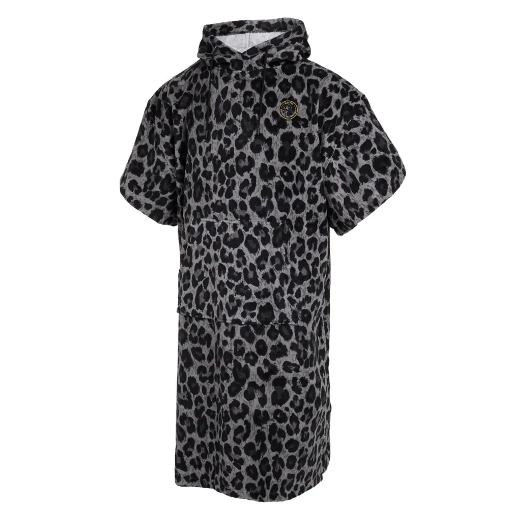 MYSTIC VELOURS AOP PONCHO BLACK