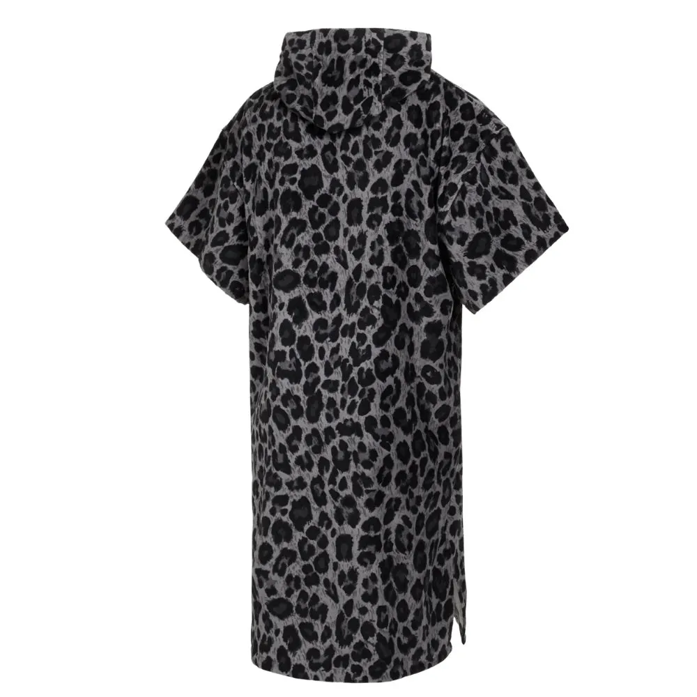 MYSTIC VELOURS AOP PONCHO BLACK
