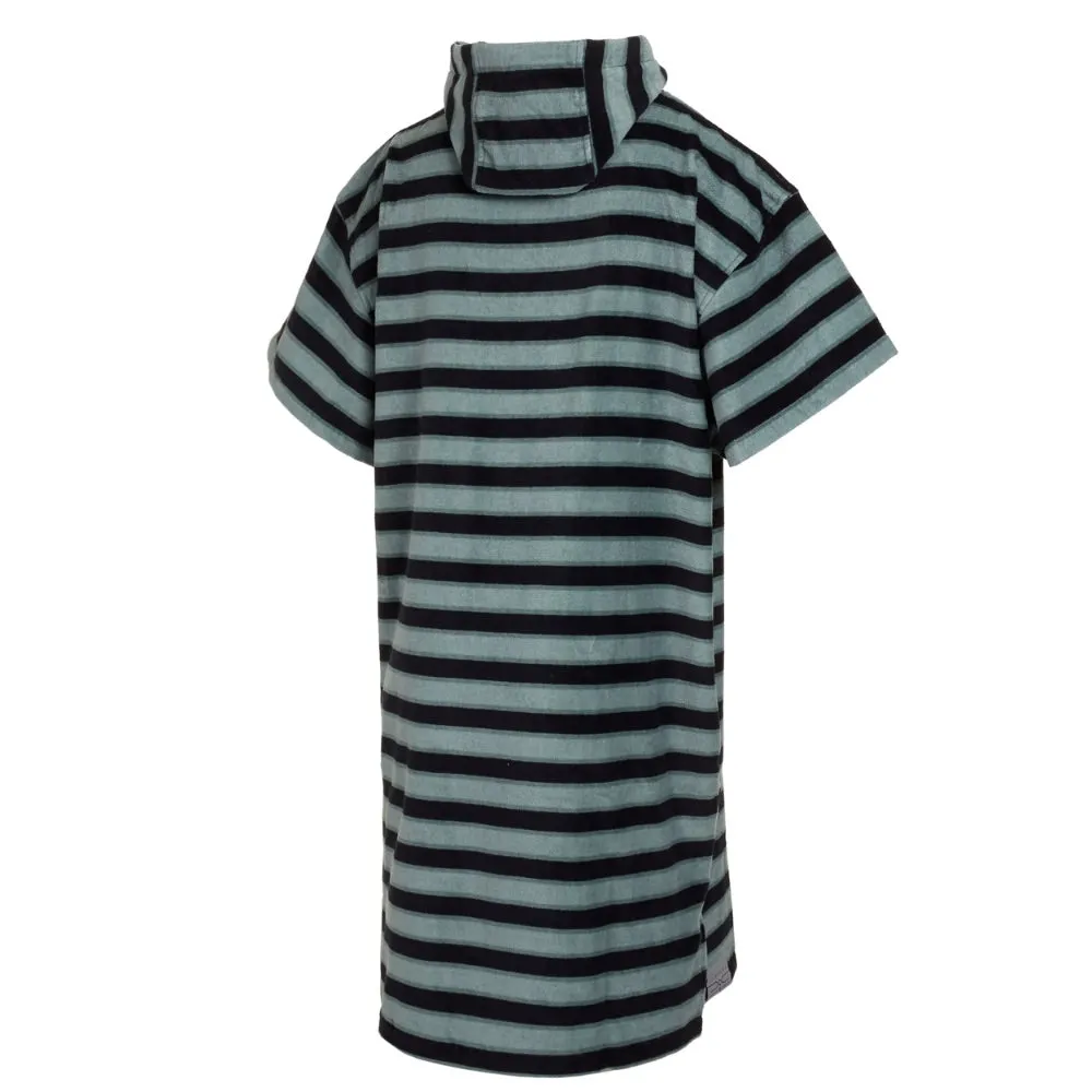 MYSTIC VELOURS AOP PONCHO GREY BLUE