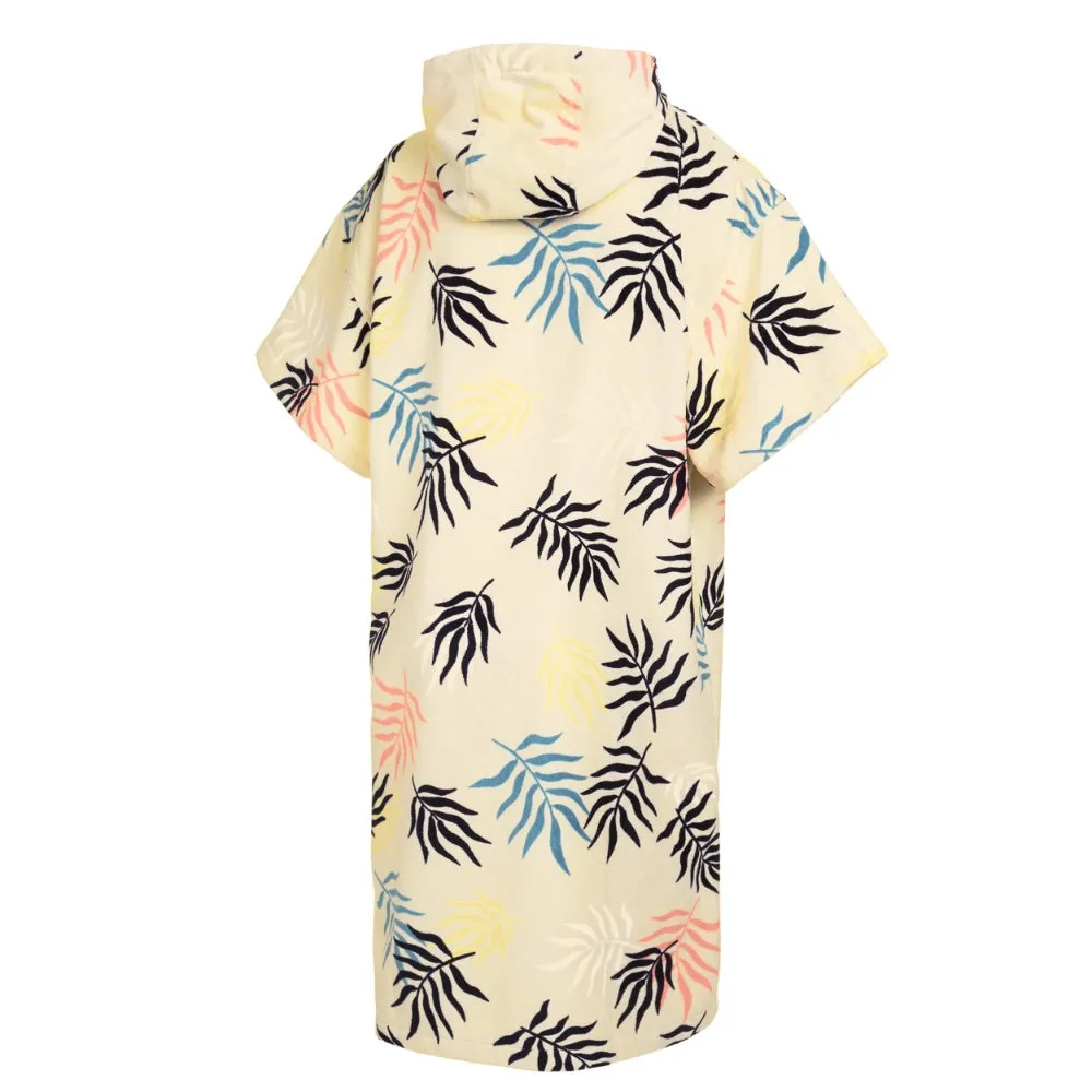 MYSTIC VELOURS AOP PONCHO PASTEL YELLOW