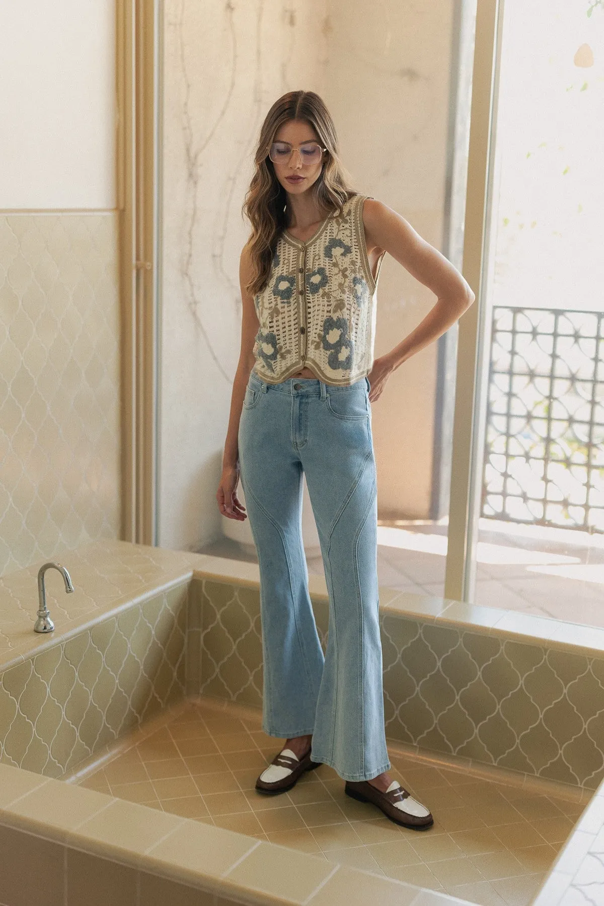 Natalie Crochet Sweater Vest