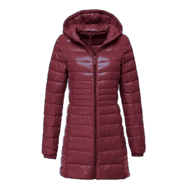 NewBang Brand Plus 8XL 7XL Ladies Coats Long Winter Down Jacket Ultra Light Down Jacket Women Hooded Female Warm Coat  Outerwear