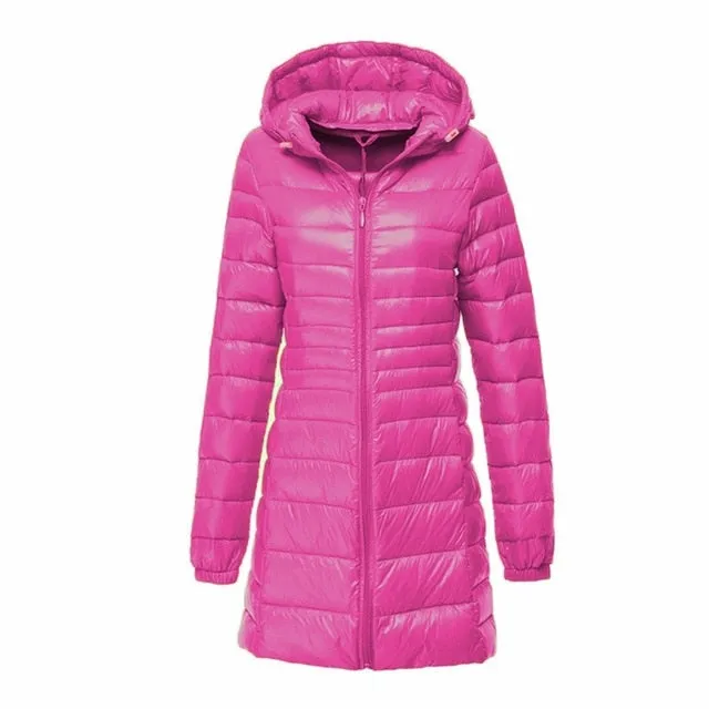 NewBang Brand Plus 8XL 7XL Ladies Coats Long Winter Down Jacket Ultra Light Down Jacket Women Hooded Female Warm Coat  Outerwear