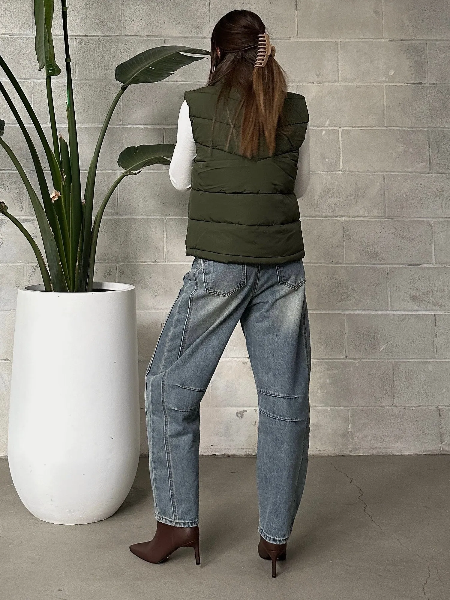 NOISY MAY Dalcon Short Puffer Vest