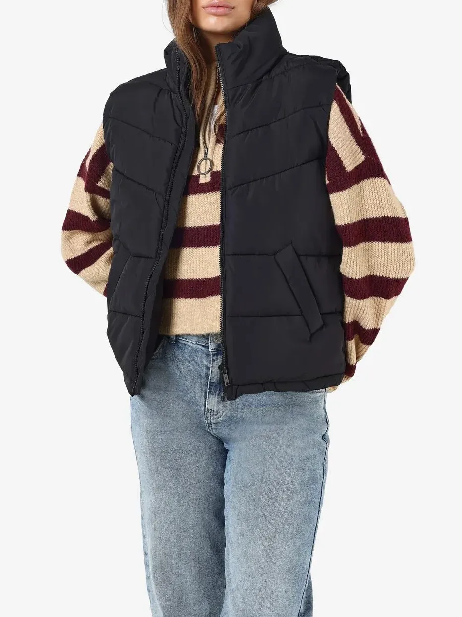 NOISY MAY Dalcon Short Puffer Vest