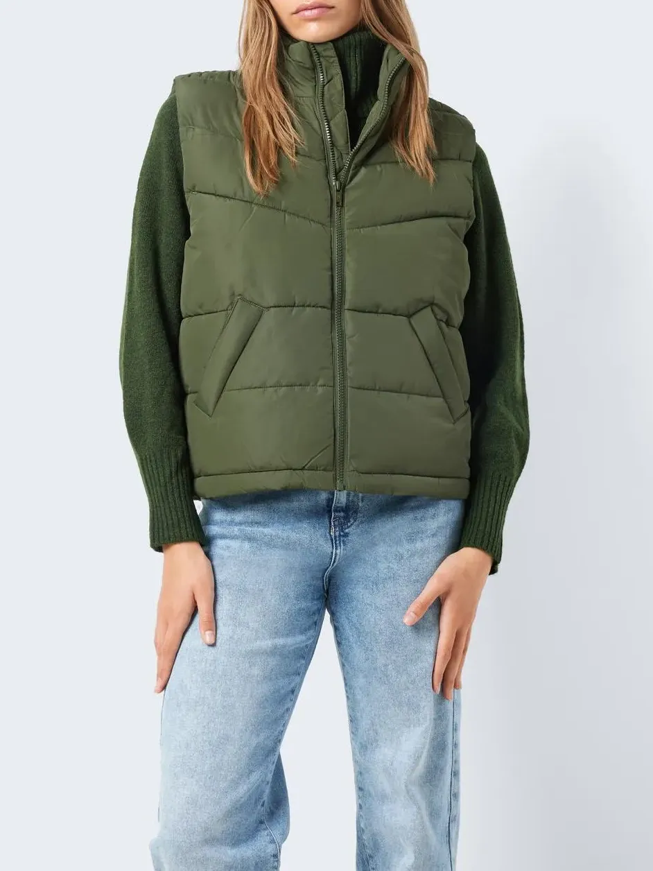NOISY MAY Dalcon Short Puffer Vest