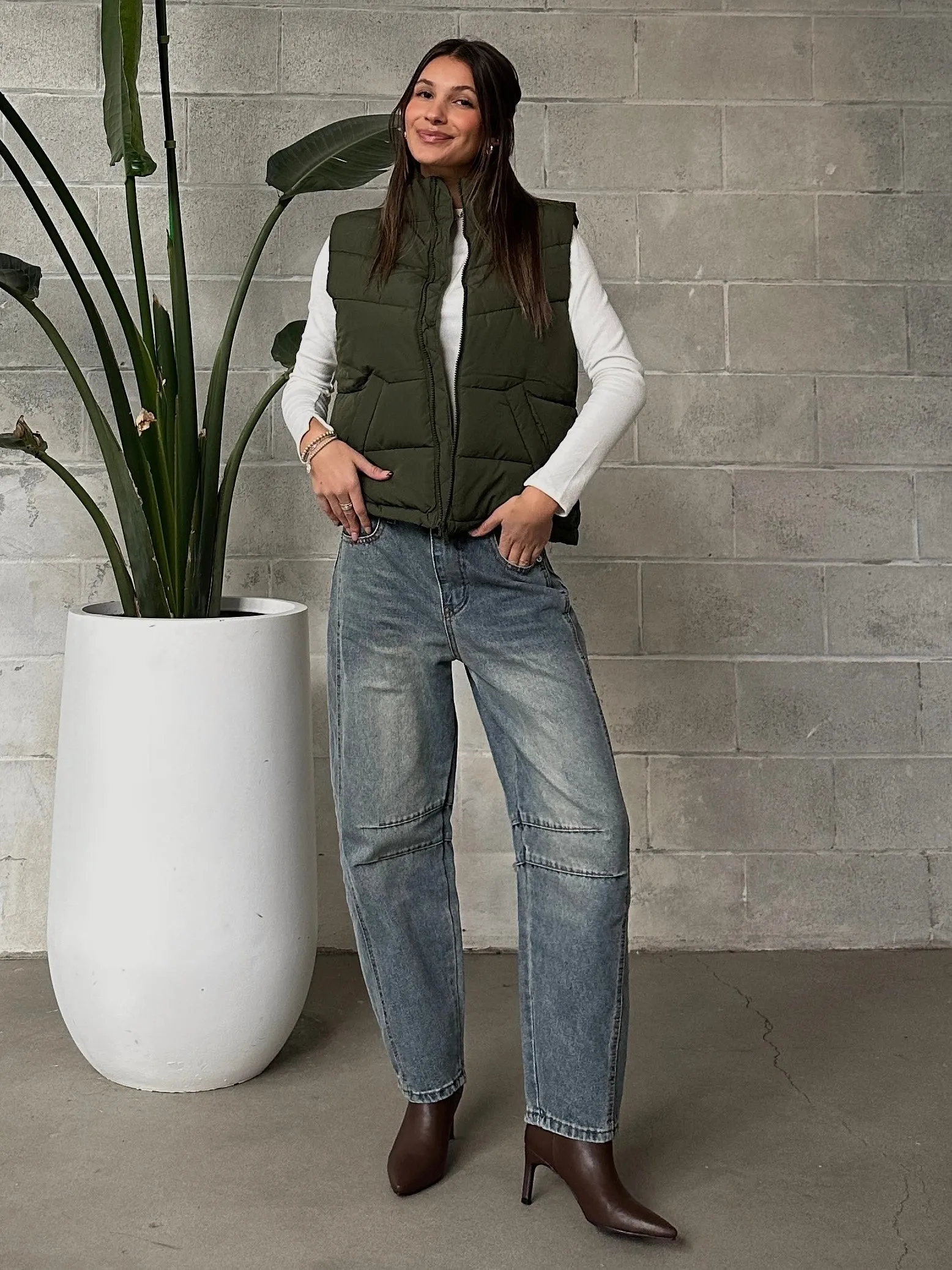 NOISY MAY Dalcon Short Puffer Vest
