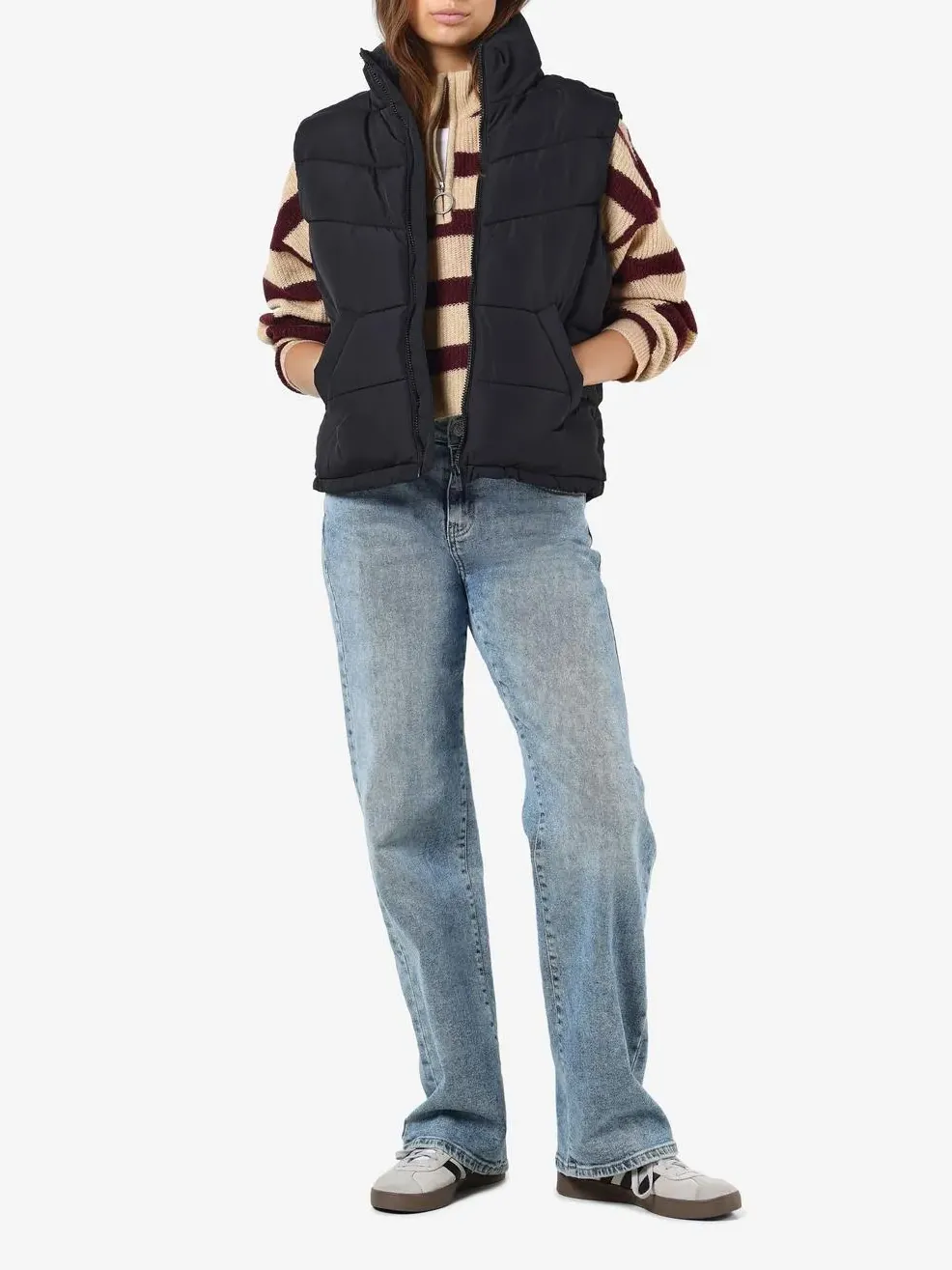 NOISY MAY Dalcon Short Puffer Vest
