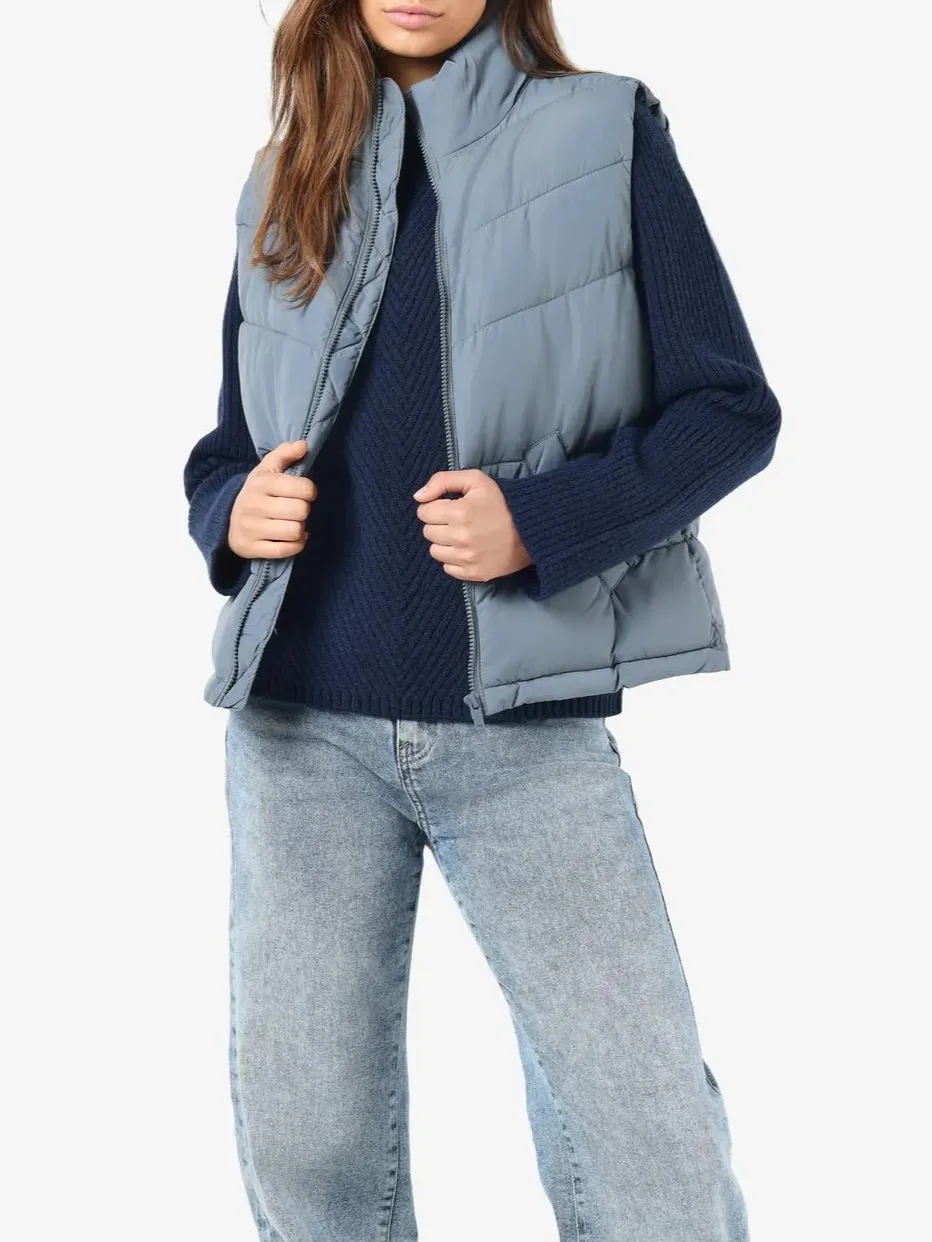 NOISY MAY Dalcon Short Puffer Vest