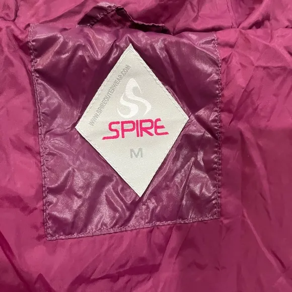 NWT Purple Quilted Long Puffer Jacket with Faux Fur Hood