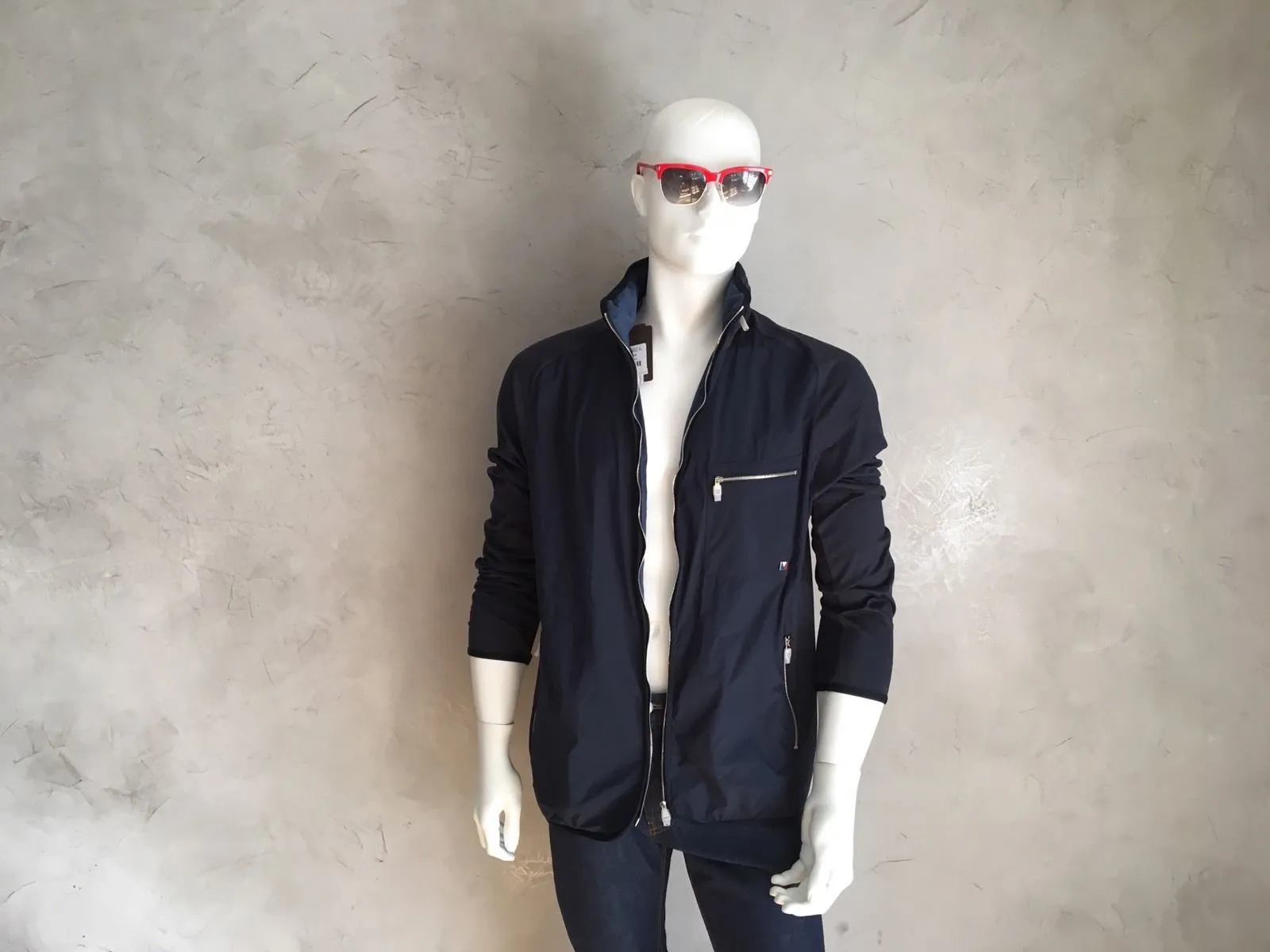 Nylon Front Zip Up Jacket
