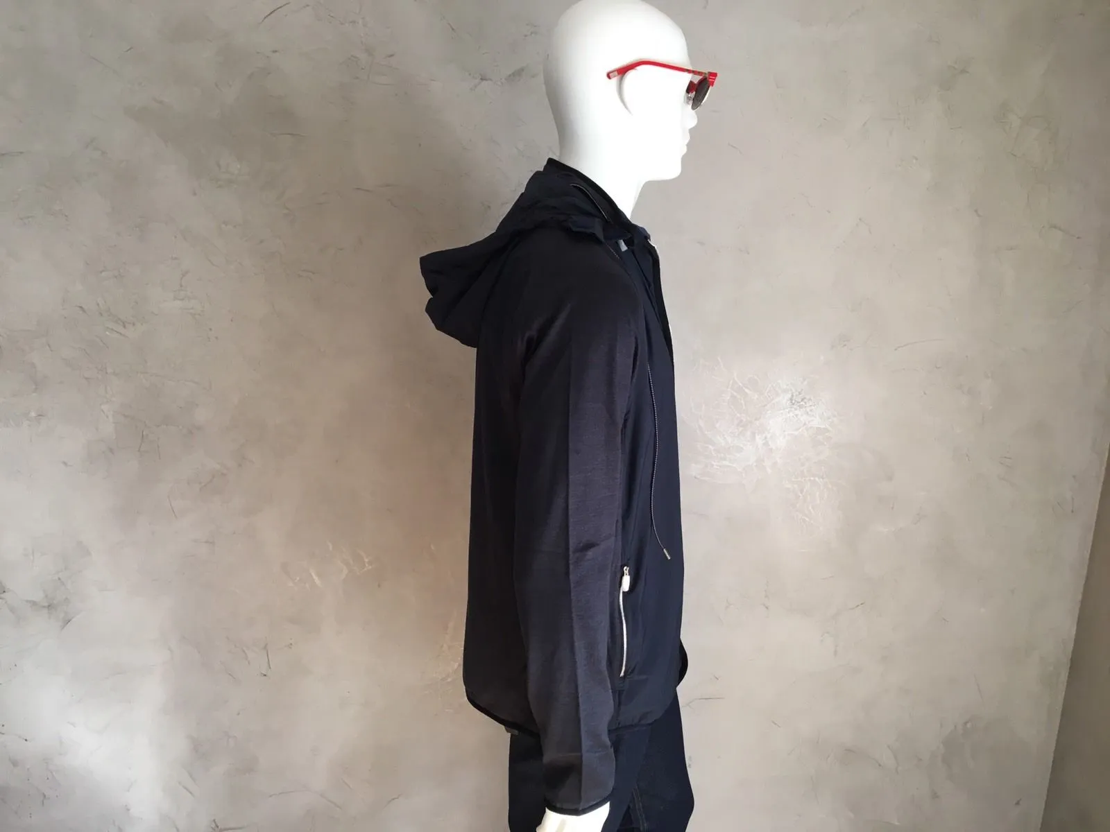 Nylon Front Zip Up Jacket