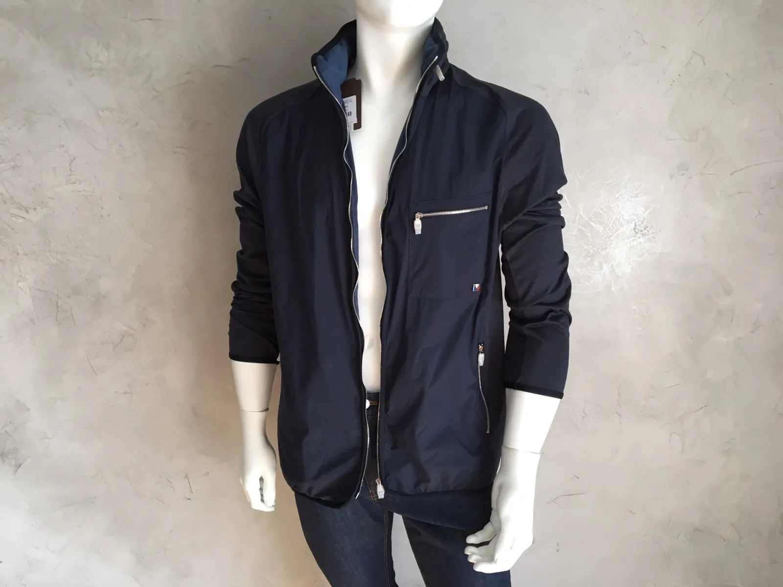 Nylon Front Zip Up Jacket