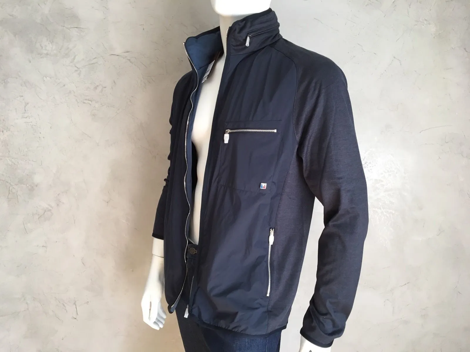 Nylon Front Zip Up Jacket