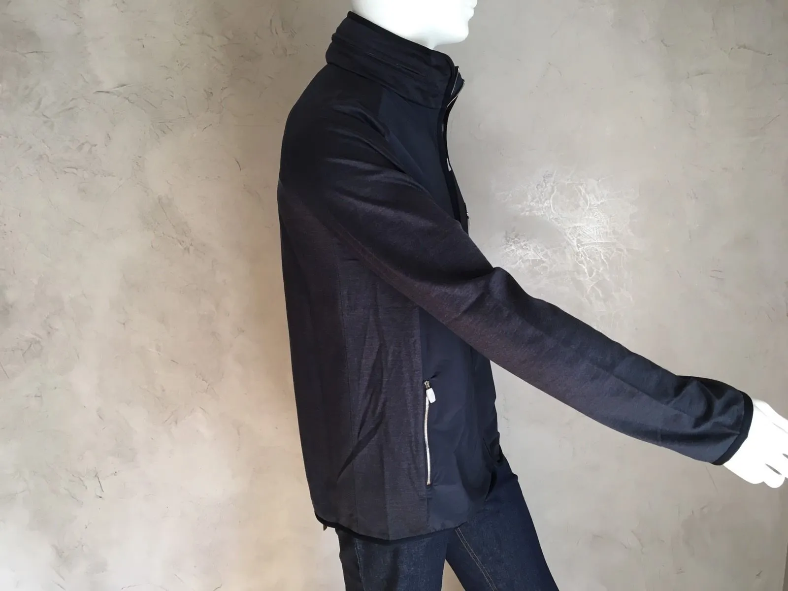 Nylon Front Zip Up Jacket