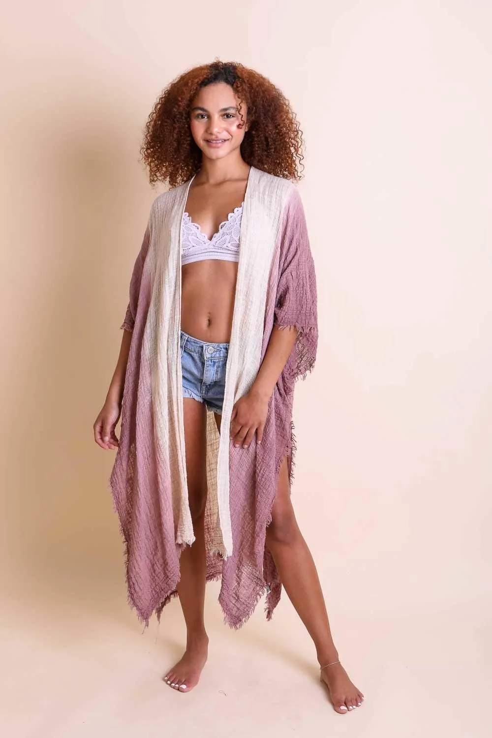 Ombre Cotton Kimono - 4 colors