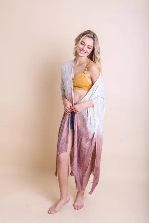 Ombre Vertical Stitched Kimono