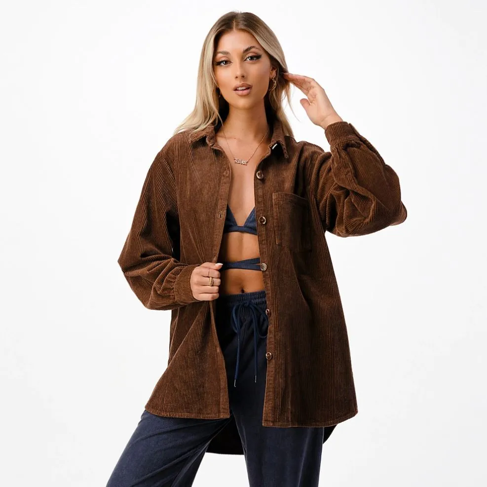 Oversized Corduroy Shirt Jacket