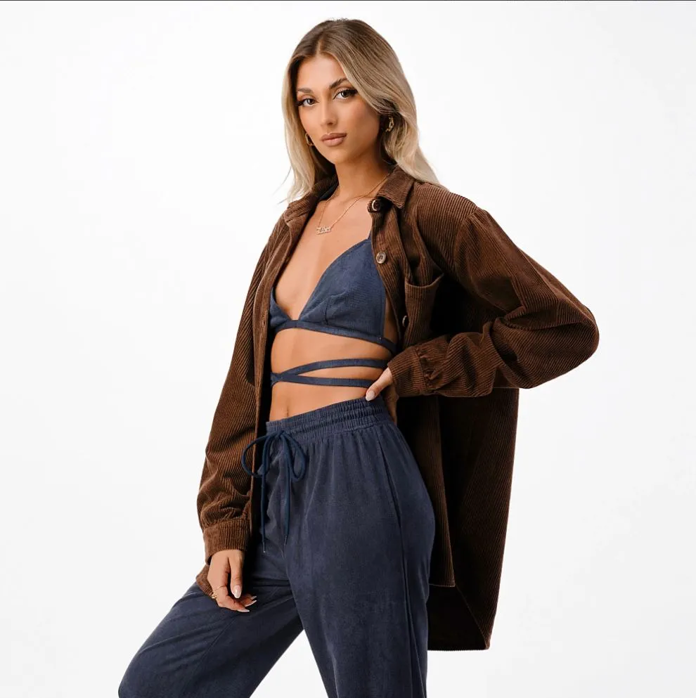 Oversized Corduroy Shirt Jacket