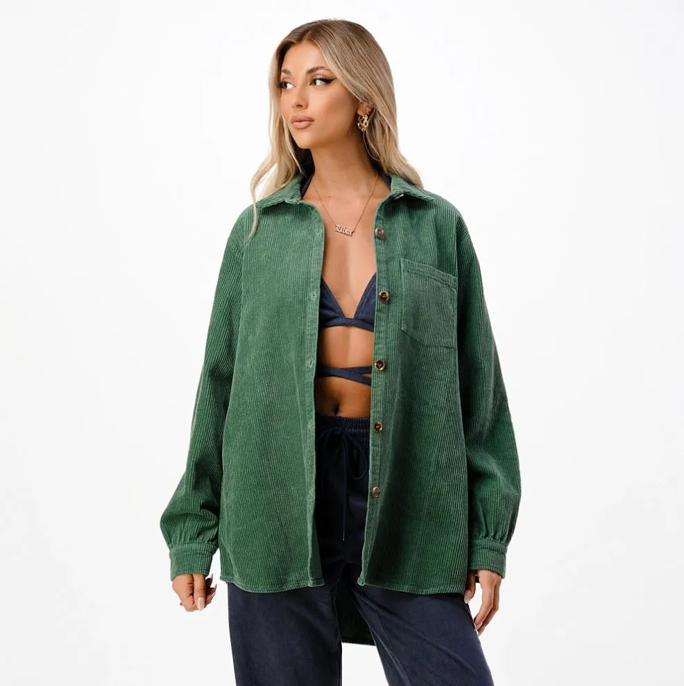 Oversized Corduroy Shirt Jacket
