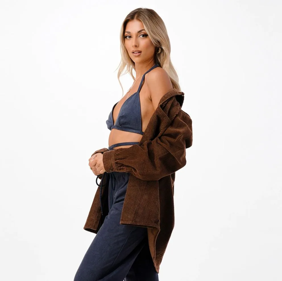 Oversized Corduroy Shirt Jacket