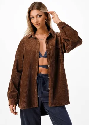 Oversized Corduroy Shirt Jacket