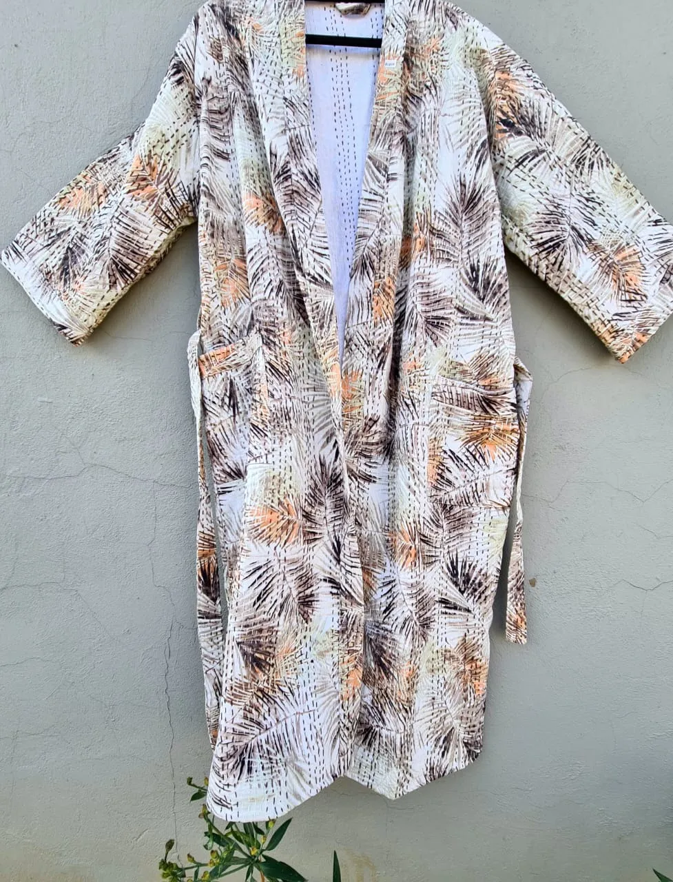Palm Leaf Cotton Kimono