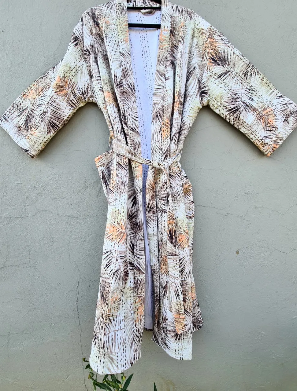 Palm Leaf Cotton Kimono