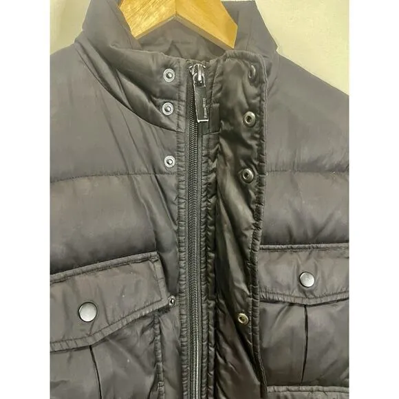 Perry Ellis America Puffer Jacket | Women’s Size Small | Black‎ With Pockets