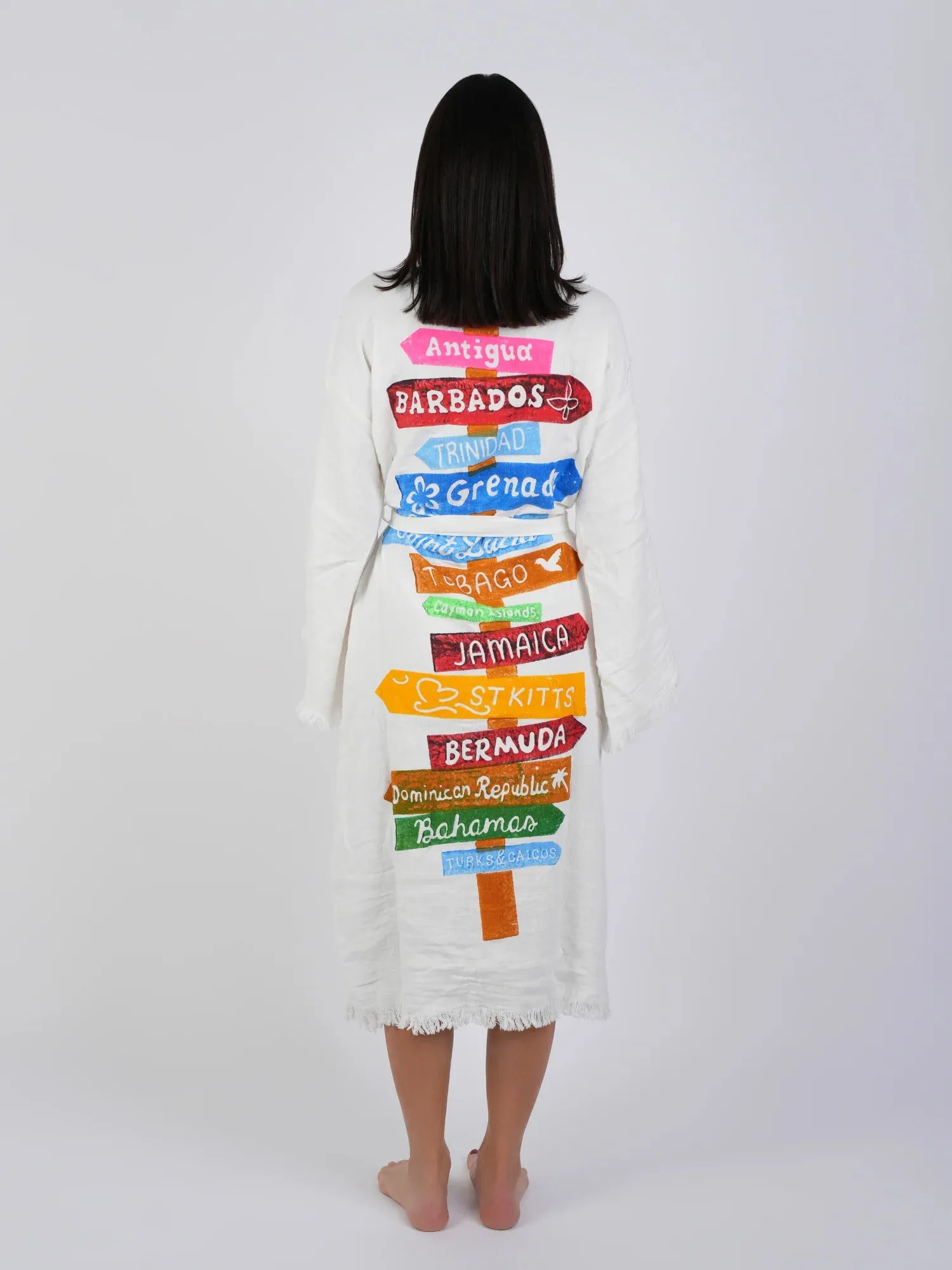 Peshtemal Caribbean Kimono/ Robe