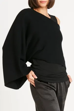 Pima Cotton Slip On Poncho Sweater