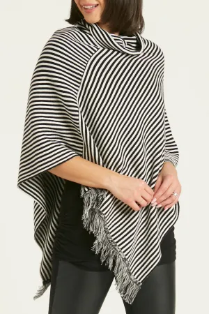 Pima Cotton Striped Poncho