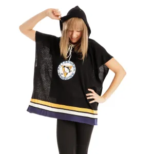 Pittsburgh Penguins NHL Stylish Knitted Cowl Hood Poncho (One Size Fits Most)