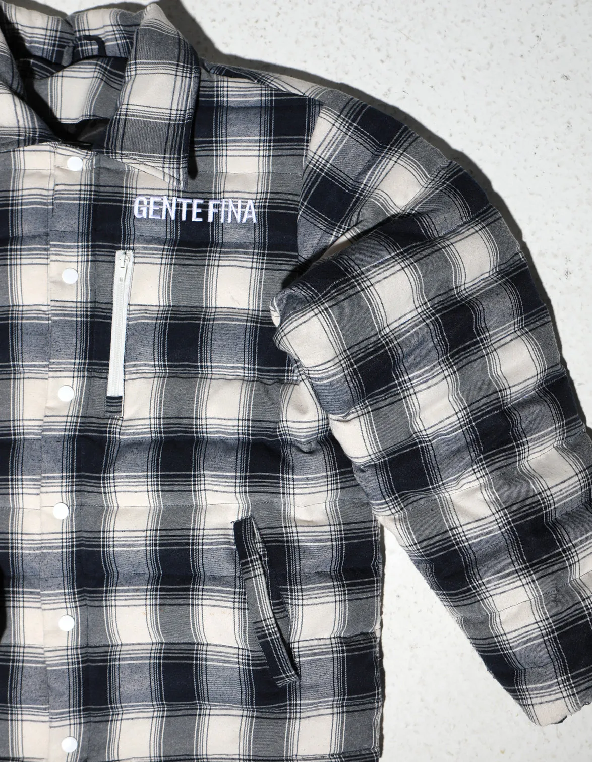 PLAID PUFFER DOWN JACKET