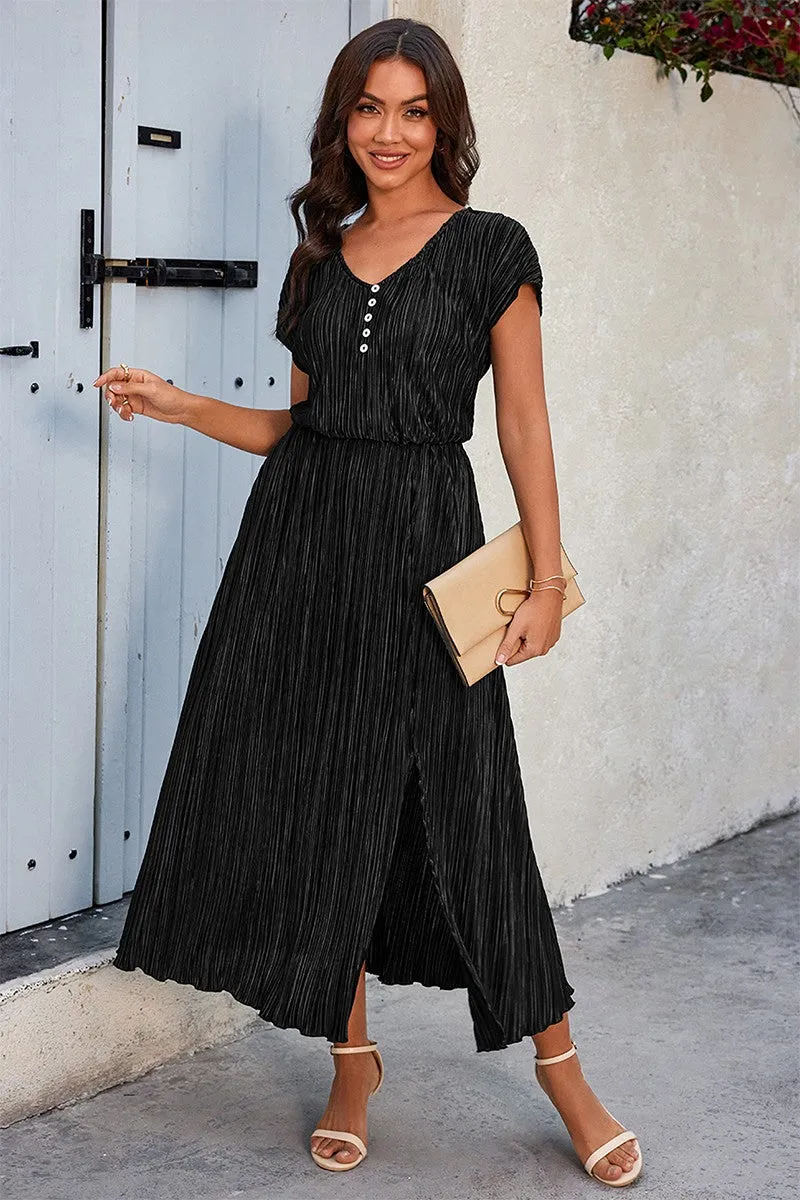 Pleated Grace Midi Dress