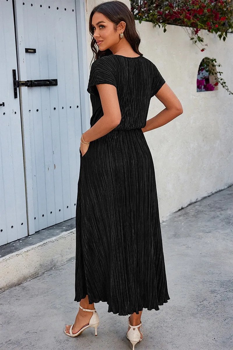 Pleated Grace Midi Dress