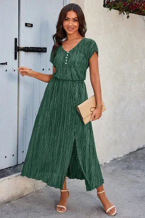 Pleated Grace Midi Dress