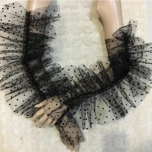 Polka Sleeve Gloves (Black)