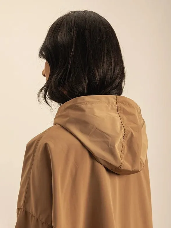 Polo Ladies Long Sleeve Parka Jacket Camel