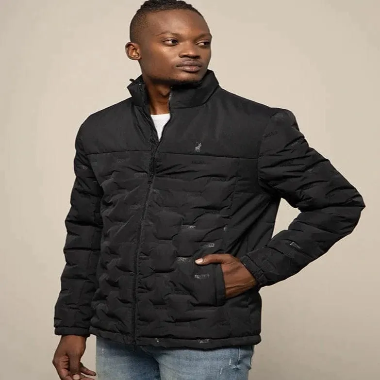 Polo Mens Long Sleeve Embossed Puffer Jacket