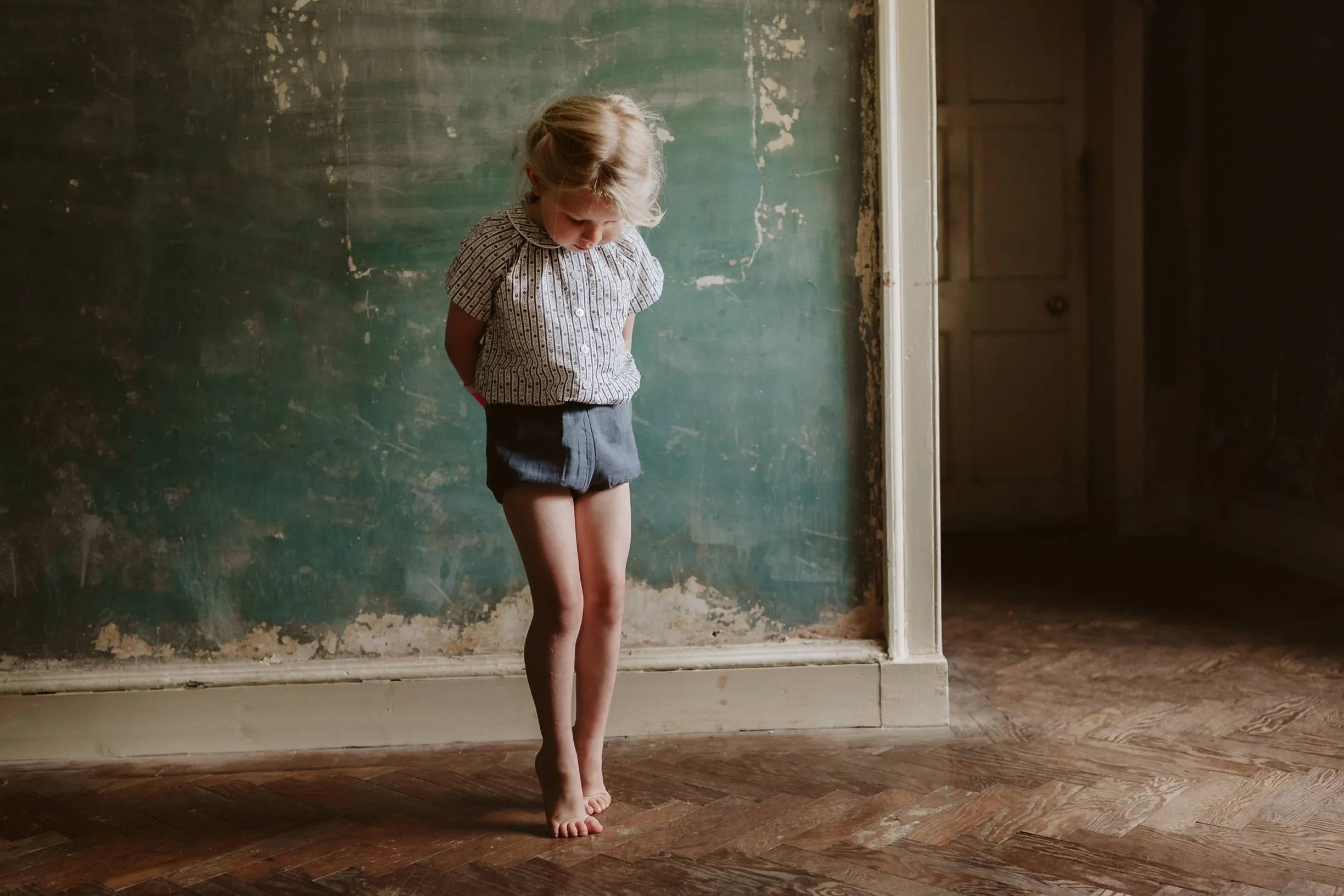 Poppy Bloomers - Ink Blue Muslin - Little Cotton Clothes