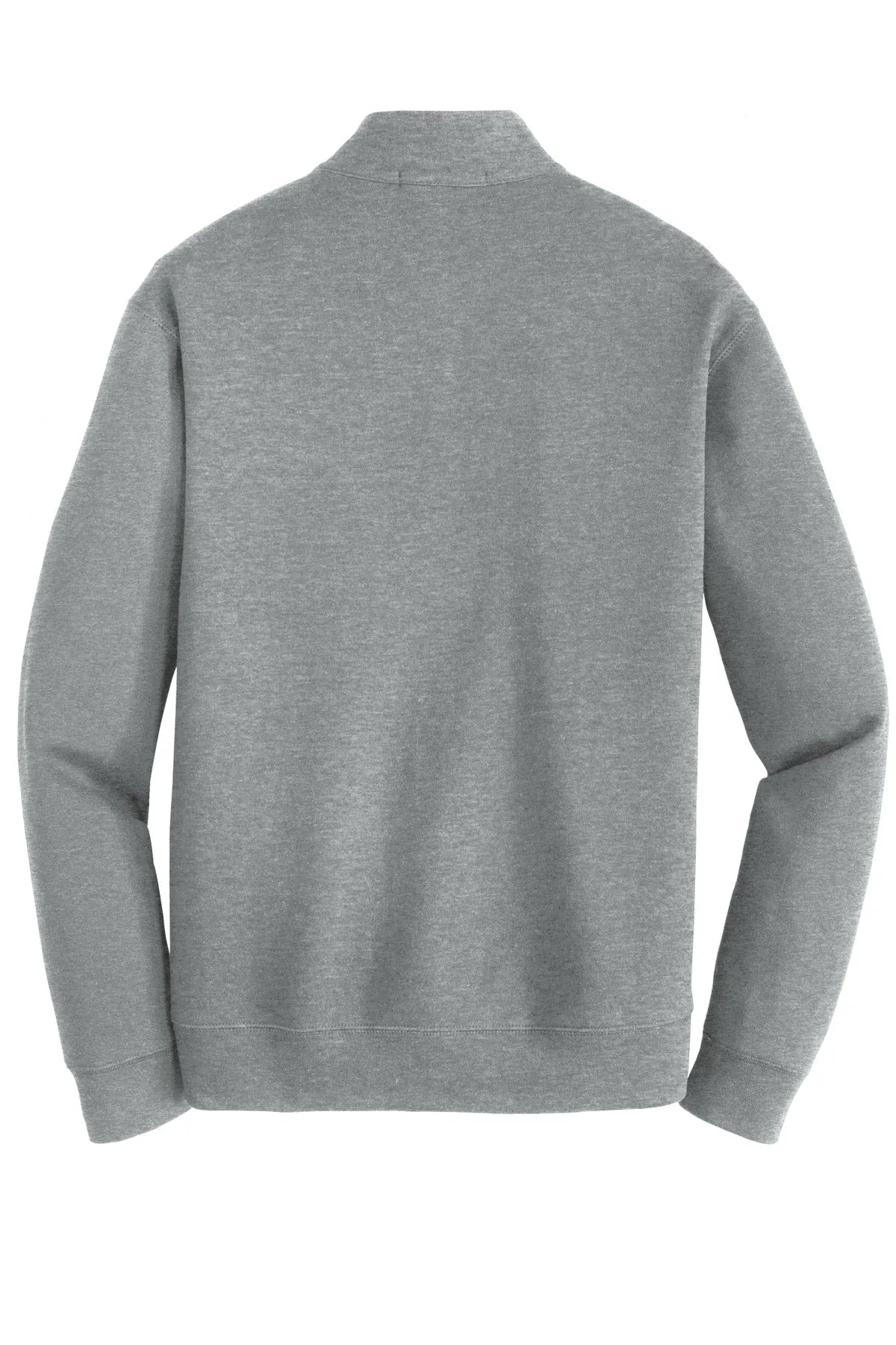 Port Authority Interlock 1/4-Zip. K807 Medium Heather Grey/ Charcoal Heather