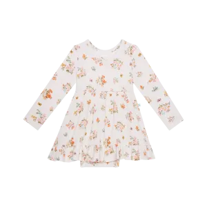 Posh Peanut Clemence L/S Ruffled Bodysuit Dress