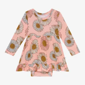 Posh Peanut Millie L/S Ruffled Bodysuit Dress