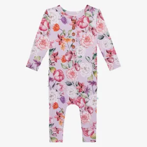 Posh Peanut Pari L/S Ruffled Henley Romper
