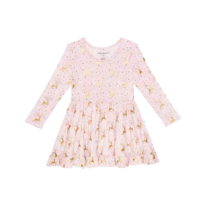 Posh Peanut- Ryleigh Long Sleeve Ruffled Twirl Dress
