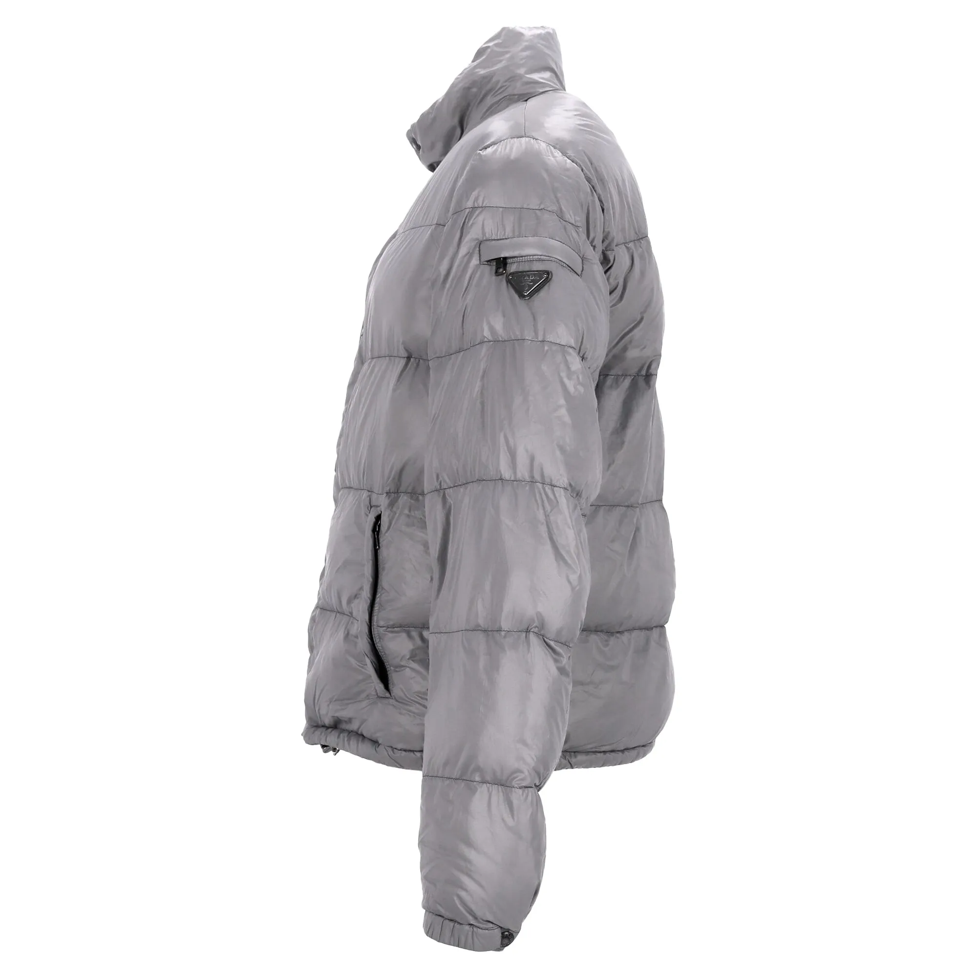 Prada Puffer Jacket in Grey Nylon
